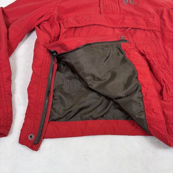 Y2K Abercrombie & Fitch Mens Small Red Pullover Hopkins Trail Jacket Charity - Picture 2 of 14